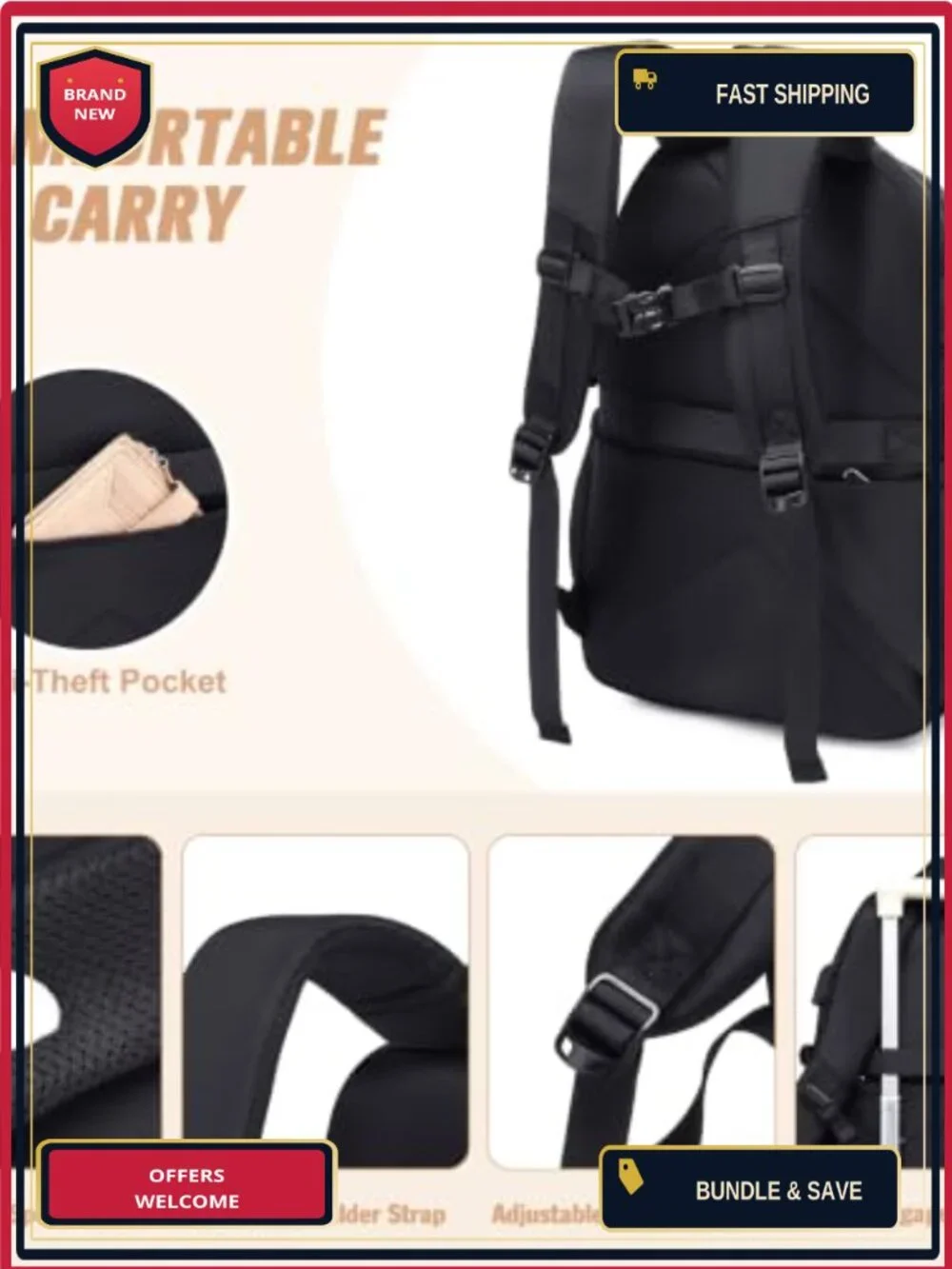 3PC School Backpack Set for Teen Girls Kids, 15.6